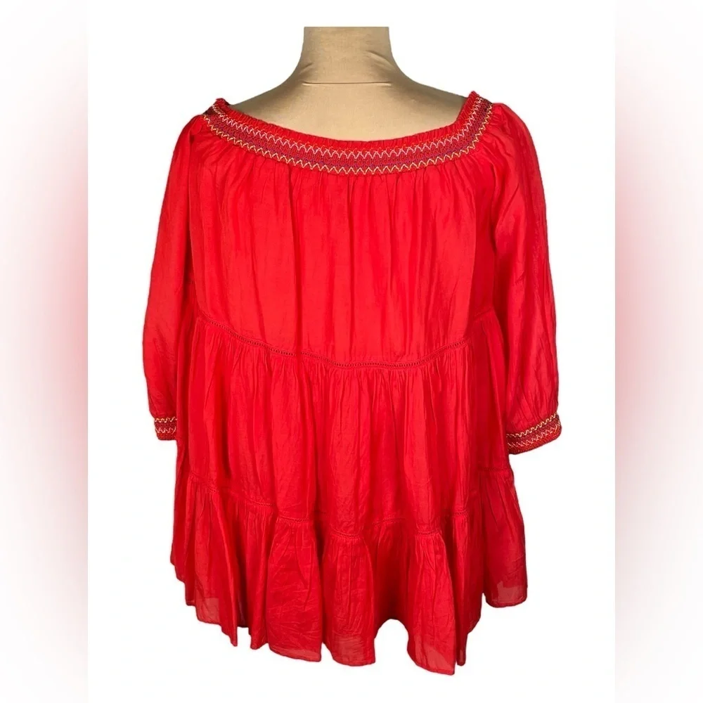 FREE PEOPLE SUNBEAMS EMBROIDERED BOHO
MINI DRESS SIZE XS - Picture 5 of 10